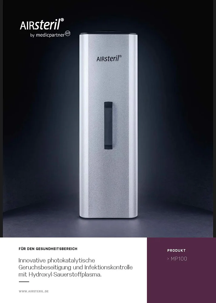 AIRsteril Produktinformation Titelblatt MP100 Dekontaminierungseinheit